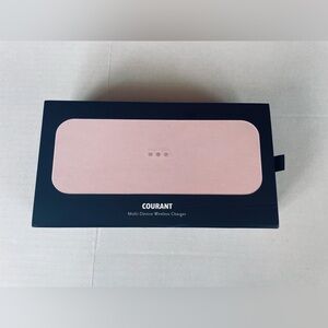 Pink Courant Multi-Device Wireless Charging Pad iPhone Charger Catch 2 Leather